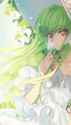 Code_Geass_CC_White_Dress_Hat_White_Rose_Smelling_Flower_Bright_Background_Right_Side.jpg