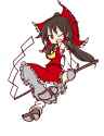 1girl ascot bow brown_eyes brown_hair detached_sleeves gohei hair_bow hair_tubes long_hair one_eye_closed open_mouth ribbon shinmon_akika simple_background smile solo touhou white_background-2f28a860243309bd71.png