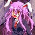 animal_ears bunny_ears eo_(artist) fang long_hair long_sleeves messy_hair necktie open_mouth pink_hair rabbit_ears red_eyes solo touhou-cc35f33095146cc83c7d5a1145f4073f.jpg