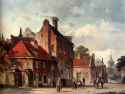 eversen_Adrianus_View_Of_Town_With_Figures_In_A_Sunlit_Street.jpg