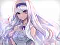 1587-1girl bad_id bad_pixiv_id bracelet hairband jewelry long_hair pink_eyes ring silver_hair smile solo very_long_hair yuura shijou_takane idolmaster.jpg