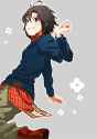 1410852 - 1girl ahoge antenna_hair bad_id black_hair blue_eyes blush casual grin idolmaster jacket kikuchi_makoto kurono_kuro lowres short_hair smile solo.jpg