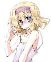 1girl blonde_hair blue_eyes camisole candy flat_chest hairband lollipo lowres solo mochiki touhou-8caefa8e30b9c370419a6cf8cbb6a696.png