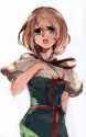 1girl blonde_hair blue_eyes capelet hairband highres open_mouth pisoshi pointing pointing_at_self short_hair solo touhou-b6e18b7112b75a4d61e9fc498b3fee01.jpg